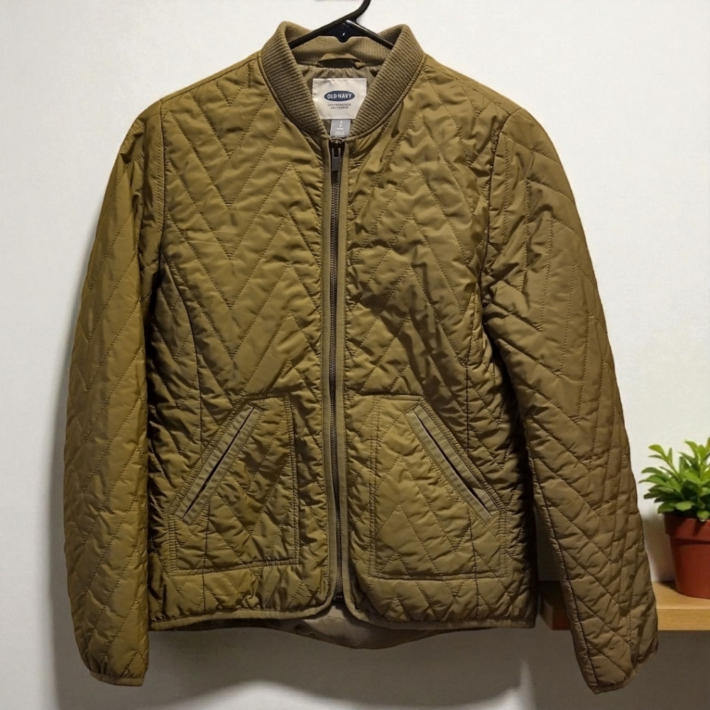 Old Navy Olive Quilted Jacket